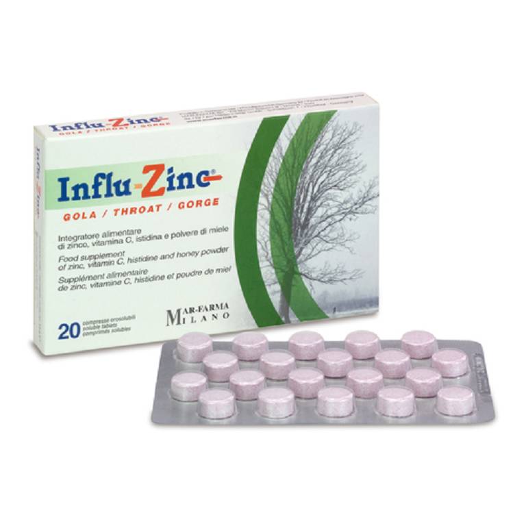 INFLUZINC GOLA 20CPR OROSOL